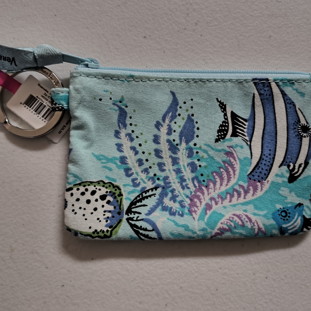 Vera Bradley Turquoise Marine Life Pouch
